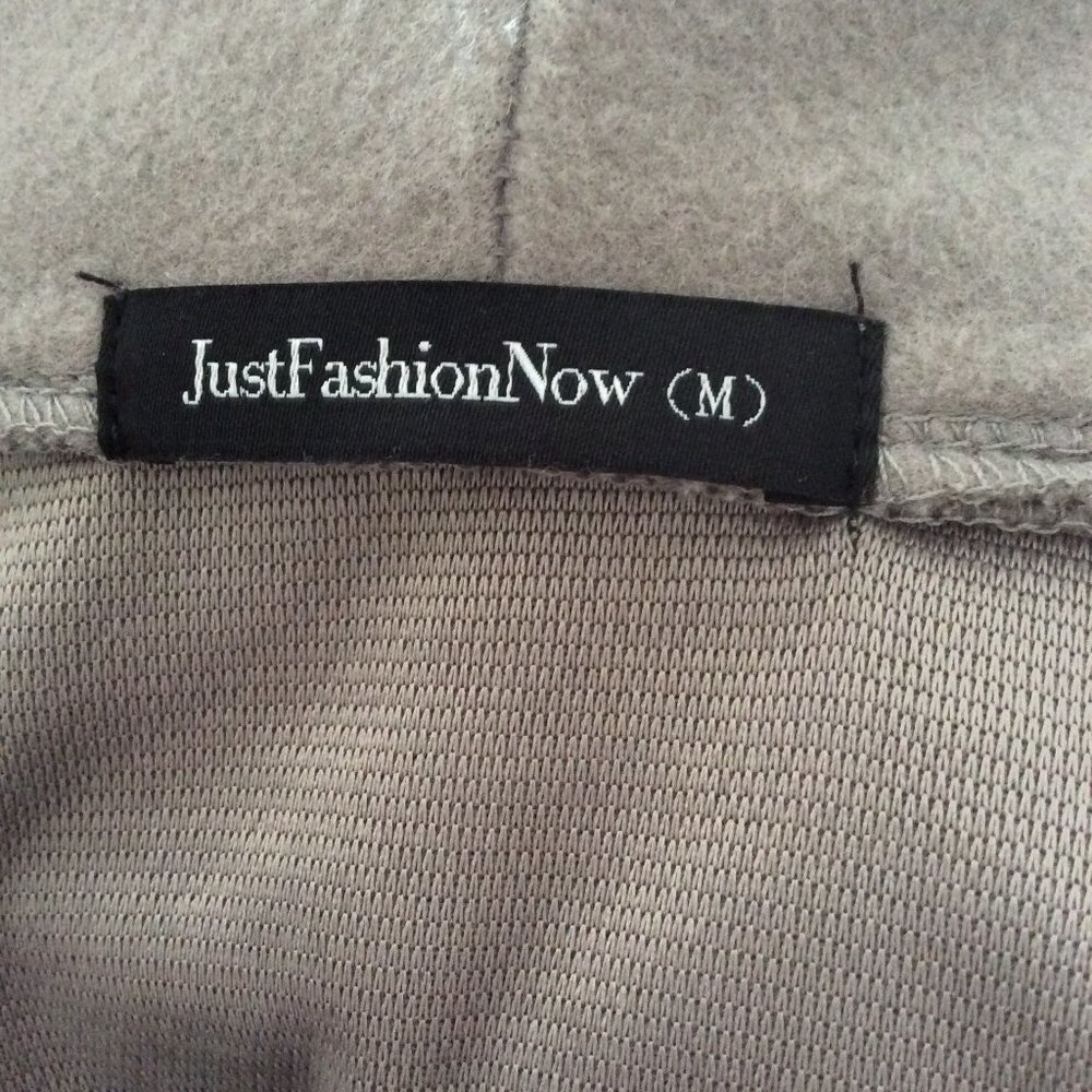 Just Fashion Now Gray Swing Coat Jacket Black Trim Size Medium (10) NWOT - Picture 8 of 10